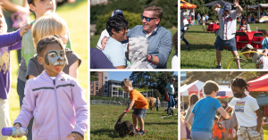 Carnival attendees enjoying activities