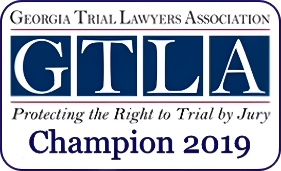 Georgia Trial Lawyers Association Logo Champion 2019