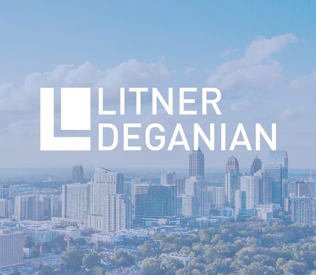 Litner + Deganian logo with Atlanta Skyline in background.