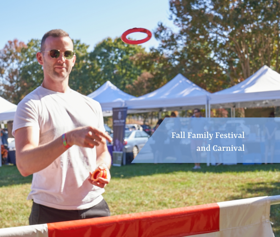 Man throwing rings at Fall Family Festival and Carnival
